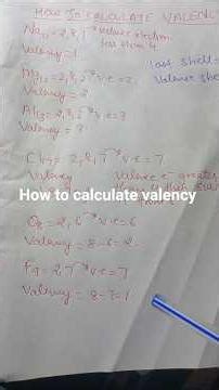 How to calculate valency of atom.