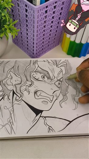 Drawing Muzan kibutsuji ( Demon slayer ) #drawing #anime #animedrawing