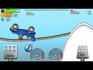 👉 Hill Climb Racing Blue Car 🚙 Best Vehicle Gameplay #3