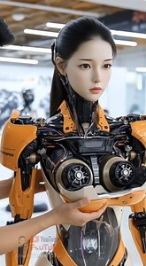 Guy Tries Out the Newest Girlfriend Robot at the Expo.