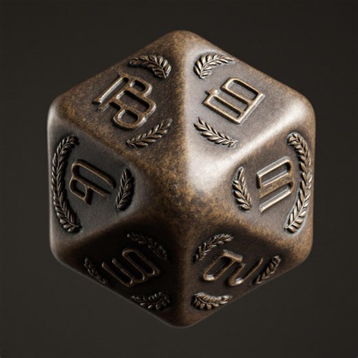 Ancient Roman D20 Dice STL File: Polyhedral RPG Model (digital Download) - Etsy