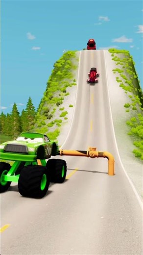 McQueen Cars vs Low Pipes - BeamNG.drive