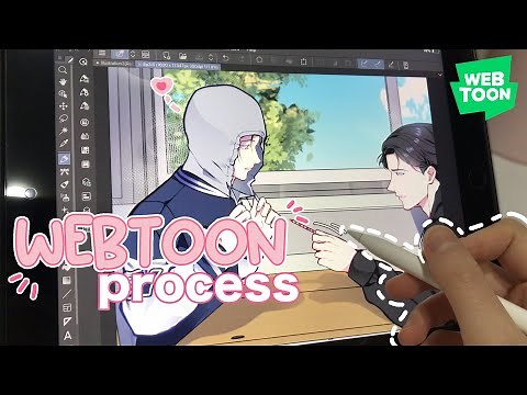 ♡ Draw with me! | Webtoon panel drawing process ♡