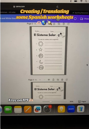Always wanted to create lessons in Spanish 🫶🏻🪐🌎 We are learning about our solar system, why not start small. 🤎