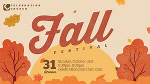 Are you looking for a safe, fun, and family-friendly alternative for Halloween? Look no further! Celebration Church invites you to our annual Fall Festival on Sunday, October 31st from 6:30pm-8:30pm! We'll have carnival games, inflatables, food trucks, pony rides, cotton candy, and so much more! Click here for more info: https://ccraleigh.churchcenter.com/registrations/events/999254 | Celebration Church