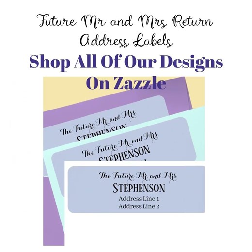 Future Mr and Mrs return address labels for save the dates