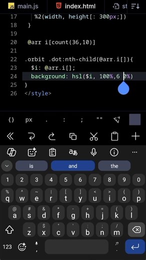 Generating 36 animated 1. loop… zero stress #css #webdev #javascript #frontend #fscss #python