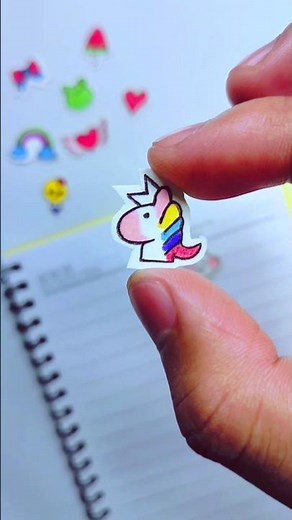 DIY homemade stickers 😍No Double Sided Tape ❌ NO Paper ❌ No Glue/how to make stickers at home