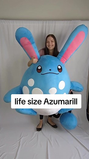 not the most complex, but by far the most bulky and heavy plush I've made!! #plushmaking #plushiemaking #pokemon #azumarill #plush #plushie #handmade