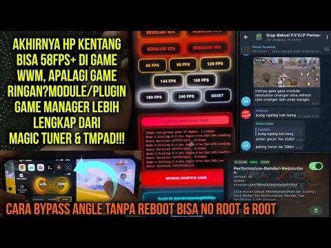 🔥Module/Plugin Game Manager Performance Render Angle/Native+Resolusi 30%-90%+60-240Fps+Dpi Charger