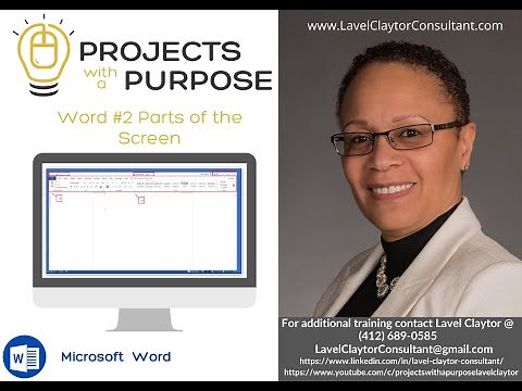Microsoft Word #2: Parts of the Microsoft Word Screen