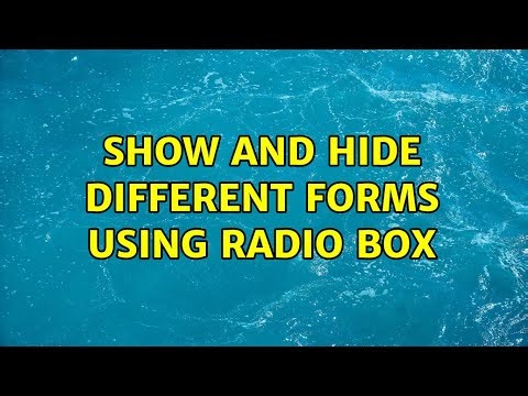 Show and hide different forms using radio box