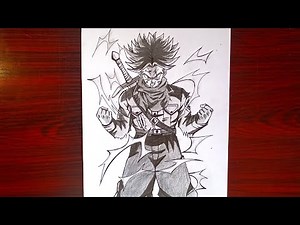 How to Draw Future Trunks super Saiyan [ full body] | easy pencil sketch