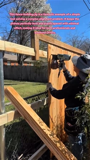 Genius Alignment Jig for Faster Fencing 🪵🛠️ #woodworking #fence #tips #tricks #lifehacks #how #diy