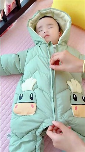 It's getting cold, so I got a few padded, thick onesies for my baby #cute #cutebaby