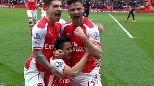 2M views · 54K reactions |  Arsenal 4-1 Liverpool FC  April 4, 2015  Emirates Stadium ⚽️ Hector Bellerin (37), Mesut Özil (40), Alexis Sanchez (45), Olivier Giroud (90) | Arsenal | Facebook