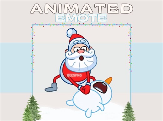 CPR » Animated Christmas Santa Emote » Available in Set | #beespng | Christmas Emotes - Etsy