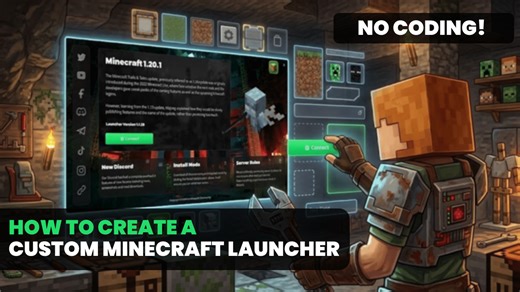 New Custom Minecraft Launcher Tutorial - Game Launcher Creator