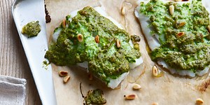 Grilled Fish with Rocket Pesto