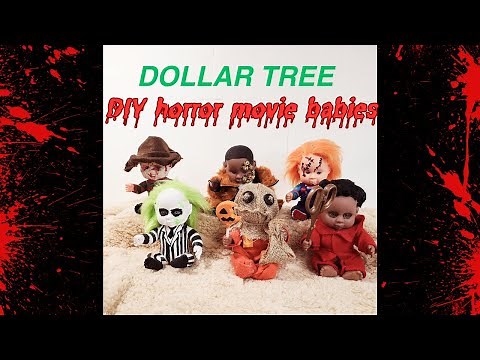 HALLOWEEN DIY SERIES. DOLLAR TREE HORROR MOVIE BABIES.