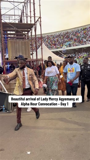 Lady Mercy Agyemang's Arrival at Alpha Hour Convocation