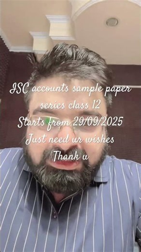 ISC accounts sample paper series Starts from 29/09/25 #iscaccounts #class12accounts