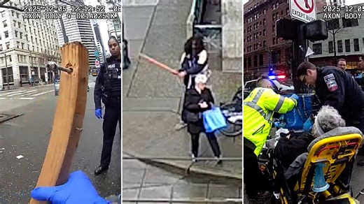 Man 'notorious for random assaults' captured on camera blinding elderly woman with spiked stick