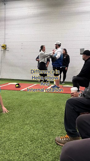 Here we are explaining the difference between hello elbow and internal rotation. And what is actually happening inside of the shoulder. We are teaching how to use the back muscles instead of forcing through the shoulder ! Our Online Academy is serving hundreds of pitchers nationwide comment below link and I will message you the link . Or grab it in the link in the bio
