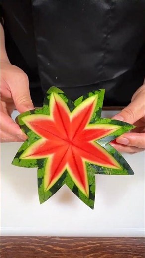 How to Make a Flower Shape on Watermelon |Carving Tutorial#Fruit Carving Ideas#Kitchen Skills#
