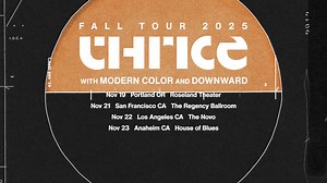 Big things are coming. This is the first of many. We’re really excited to hit the road this fall with two phenomenal bands in Modern Color and Downward. Pre-sale tickets are available now at thrice.shofetti.com. The rest, you’ll have to wait a minute for. | Thrice