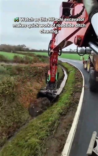 ​Mastering Roadside Drainage: Precision Excavator Ditch Cleaning