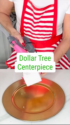 761K views · 4.5K reactions | This easy Dollar Tree DIY centerpiece starts with a charger, foam, two mini Christmas trees, plus ribbon and fall florals for a festive touch! ✨ | Olivia's Romantic Home DIY | Facebook