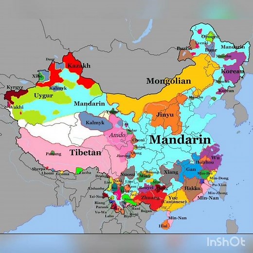 Languages spoken in China! #china #geography #language #map #youtubeshorts