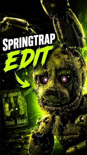 Springtrap: Cinematic Dark Edit 💀 #fnaf #fnafedit #edit