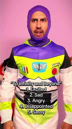 Buzz Lightyear Tries the Same Phrase Different Emotions Challenge!