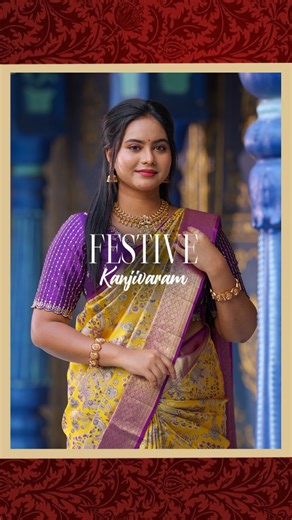 SnehalayaaSilks on Instagram: "✨Radiate festive grandeur with Kanjivaram Silk Sarees from Snehalayaa Silks. ✨Draped in a rich yellow hue, adorned with intricate floral and elephant motifs, and lavishly woven in zari, this masterpiece celebrates tradition in regal style. ✨Embrace the spirit of Diwali with luminous elegance and enjoy up to 15% OFF on our festive Kanjivaram collection. 💛🌸 Saree code - SS095293 Jewels - @chennai_jazz For Online Orders, 🌐 Website: www.snehalayaasilks.com 📲 WhatsA