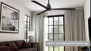 Minka-Aire F787-CL Simple 52" Outdoor Ceiling Fan with Remote Control, Coal
