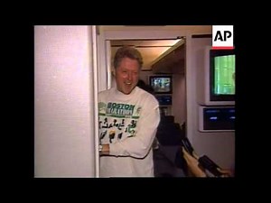 USA: PRESIDENT CLINTON'S PLANE HITS BANK OF THUNDERSTORMS