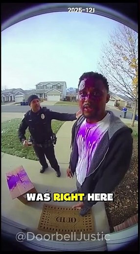 “Caught in 4K: Purple Dye Pack Blasts Porch Pirate”#porchpirate #instantkarma #doorbellcam