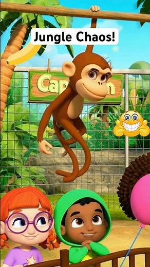 Monkey Farts and the Balloon Escapes! Jungle Chaos! 🐵💨 Funny Zoo Cartoon🎈🤣