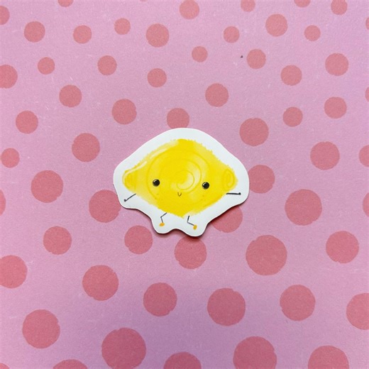Dancing Lemon Sticker | Yellow, Food, Cute, Funky, Water Bottle Sticker, Stationary, Groovy, Dance, VSCO - Etsy