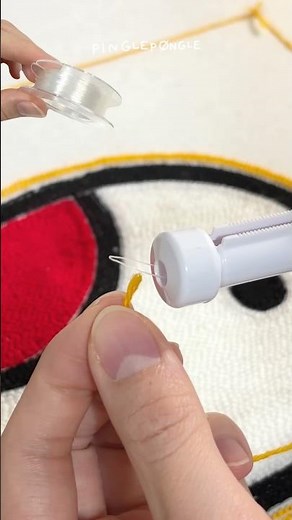 【最強切れない糸通し】テグスレダー使い方✌️✌️✌️#punchneedle #shorts