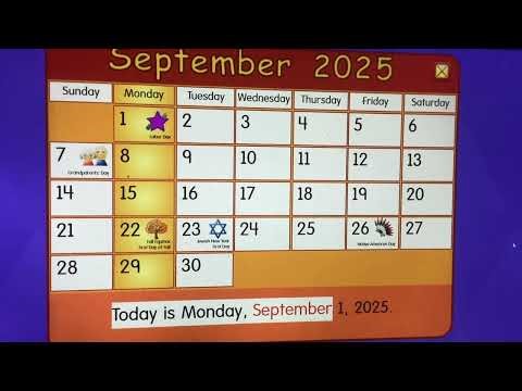 Starfall Make a Calendar September 2025