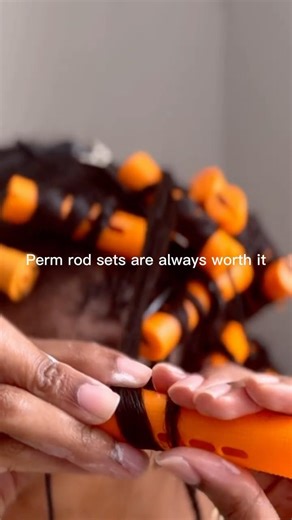 Perm rod sets will always be one of favorites⭐️ full tutorial on my channel #naturalhair #hairstyles