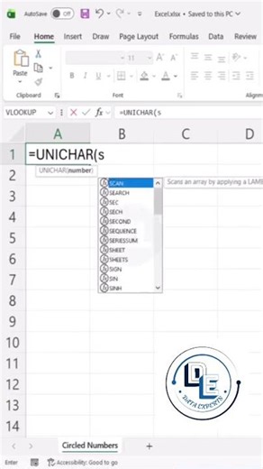 Excel Me Circle Wale Number Kaise Banaye? ①②③ Auto Series Trick