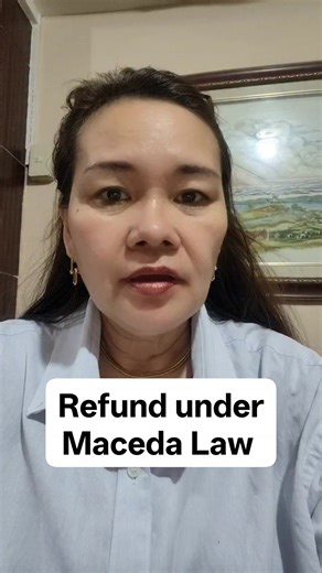 A defaulting buyer who has paid for at least 2 years is entitled to a refund of 50% of the total payment made (cash surrender value) increasing by 5% yearly after 5 years, to a maximum of 90%. #MacedaLaw #refund #cashsurendervalue #cancellation #default | Gina Bontuyan Clarus
