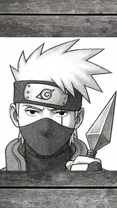 Drawing of Kakashi Hatake from Naruto anime | EZY Draw