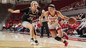 University of South Dakota women rout Omaha 70-46 to stay perfect in Summit League