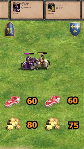 Elite Tiger Cavalry VS Paladin | Wei VS Frank | Aoe2