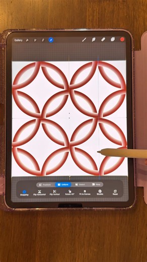 Creating a seamless pattern design in Procreate.#art #shorts #patterndesign #procreateart #digitalar